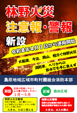 林野火災注意報・警報開始